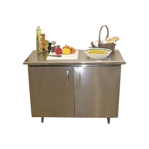 Stainless Enclosed Base Work Tables