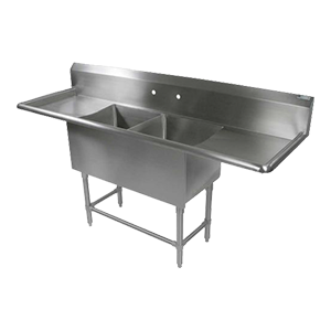 Pro Bowl Two Compartment Sink With Two Drainboards