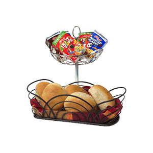 Iron and Chrome Bread Baskets