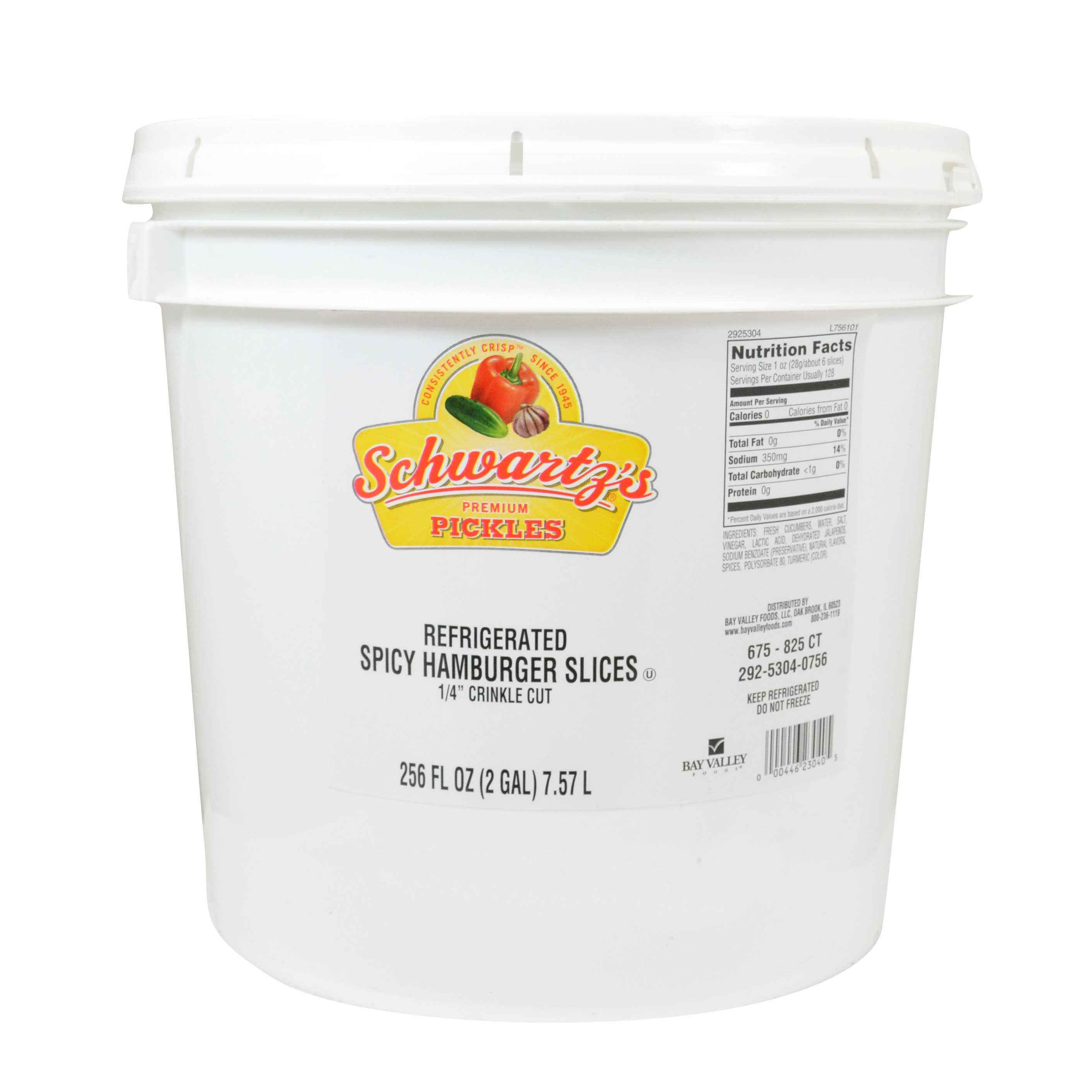 Schwartz's Refrigerated Jalapeno Pickle Chips, 2 Gallon