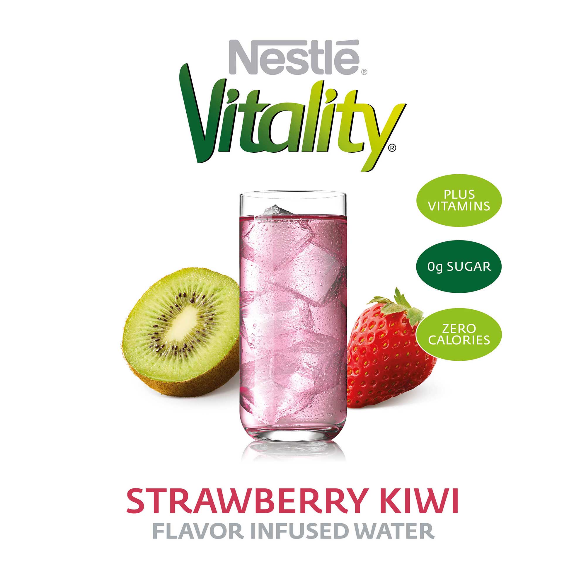 Vitality Strawberry Kiwi Enhanced Water Concentrate, 32 Fluid Ounce -- 12  per case