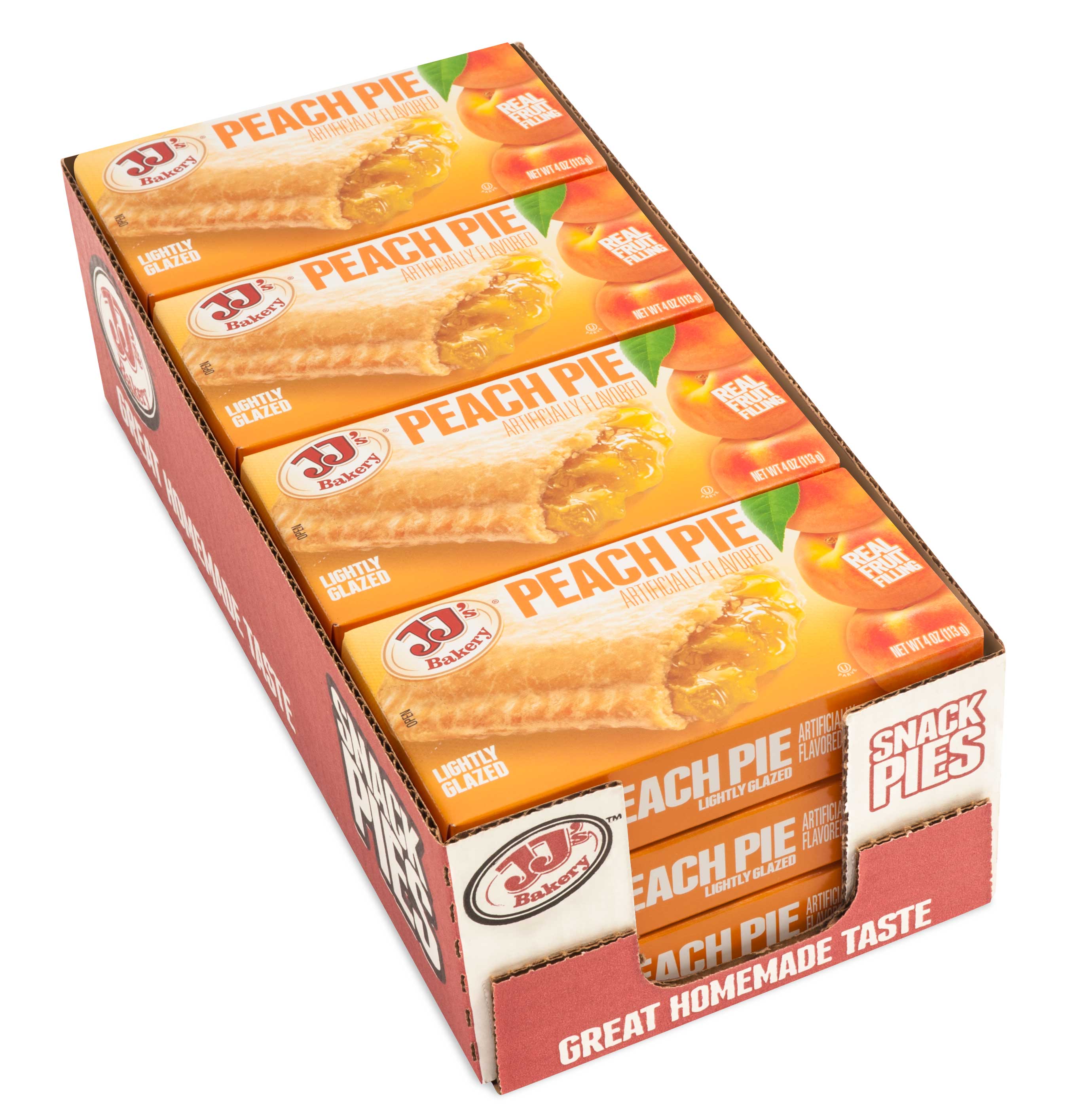 Jj's Bakery Peach Pie Dessert -- 48 Per Case