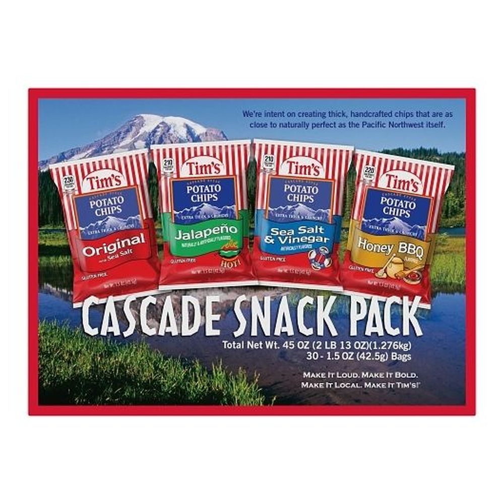 Tims Kettle Chips, Variety Pack, 30 Count