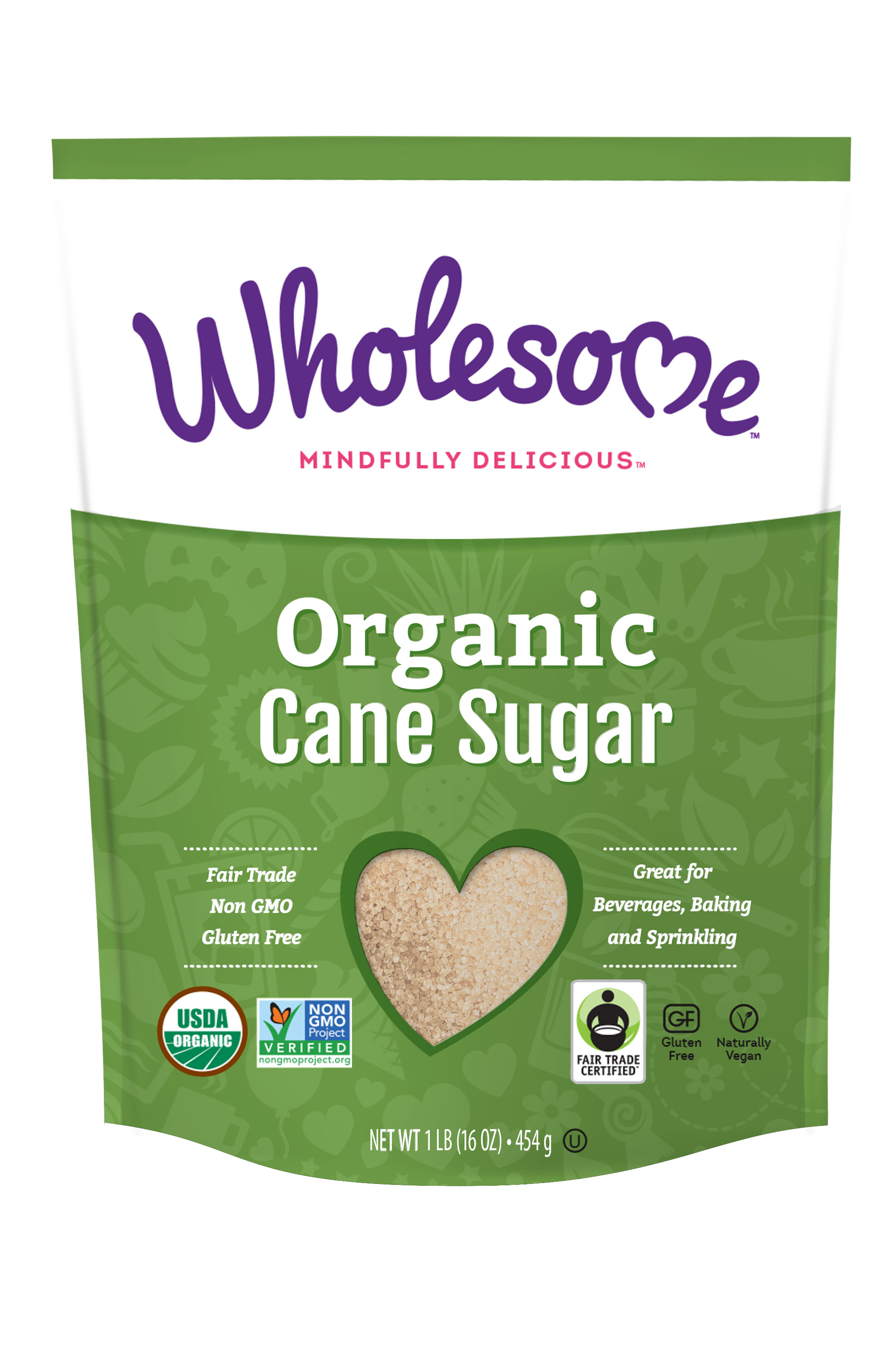Wholesome Organic Unrefined Milled Sugar, 1 Pound -- 12 Per Case
