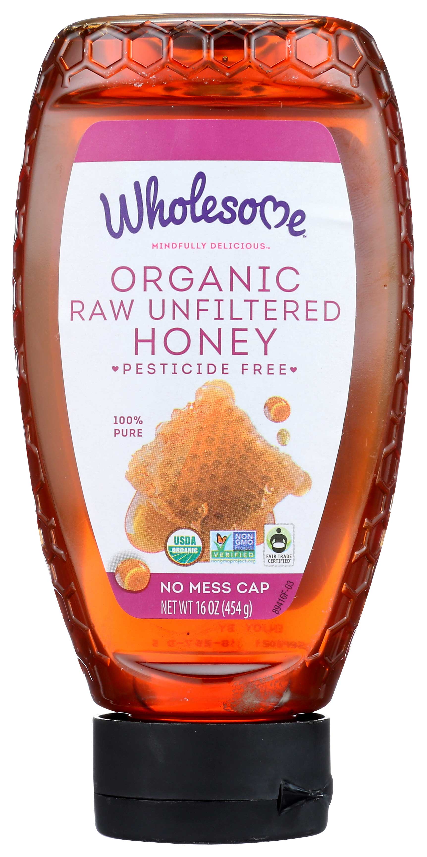 Wholesome Live Sweetly Organic Raw Unfiltered Honey, 16 Ounce -- 6 Per Case