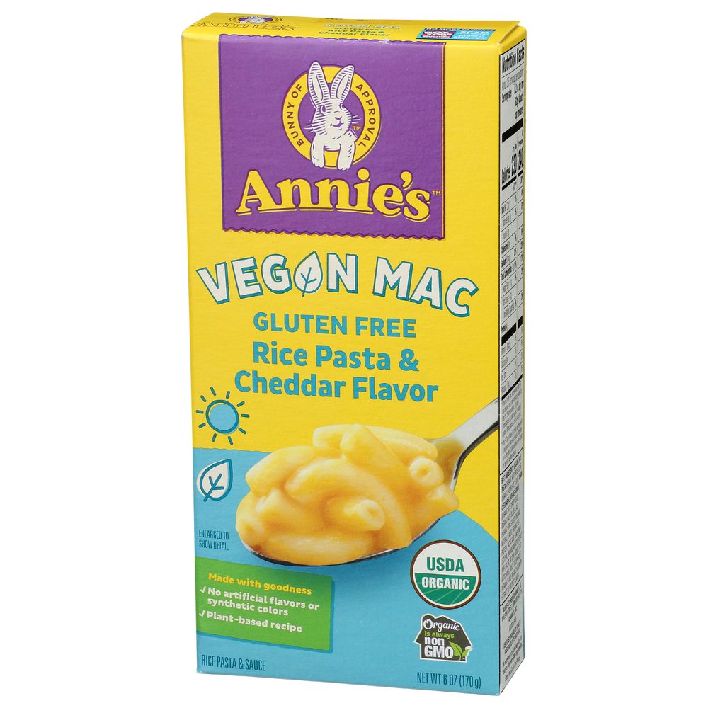 Annie's Homegrown Organic Vegan Elbows And Creamy Sauce Rice Pasta Dinner, 6 Ounce -- 12 Per Case
