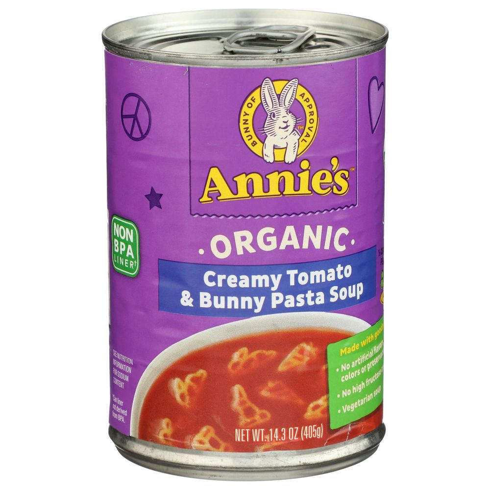 Annies Homegrown Organic Creamy Tomato And Bunny Pasta Soup, 14.3 Ounce -- 12 Per Case