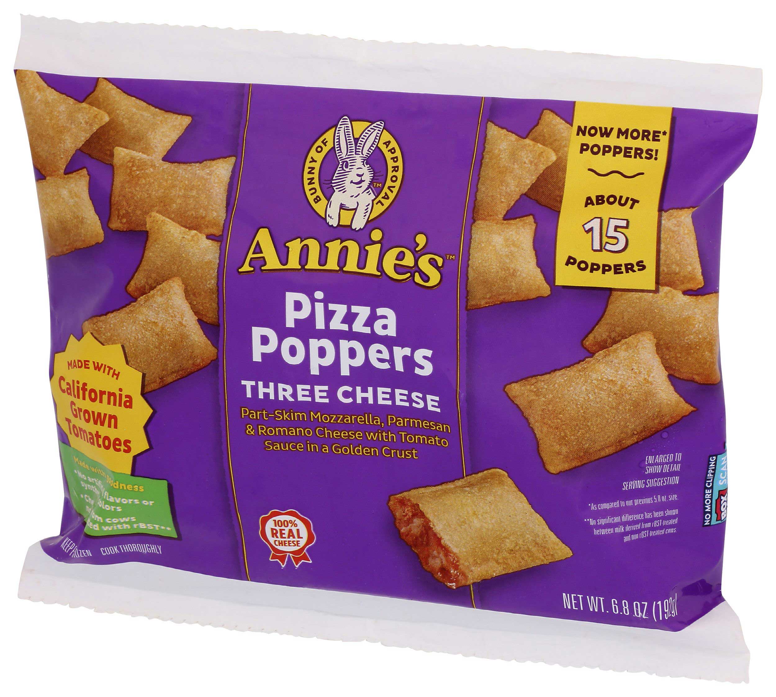 Annies Three Cheese Pizza Poppers, 6.8 Ounce -- 12 per case