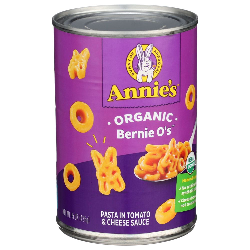Annies Homegrown Organic Bernie Os Pasta In Tomato And Cheese Sauce, 15 Ounce