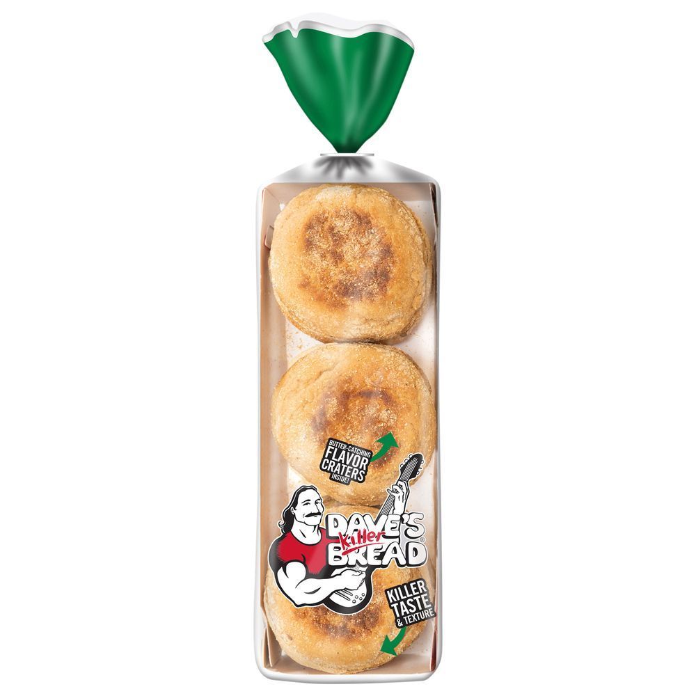Daves Killer Bread Muffin Inglés Orgánico Rockin Grains, 13.2 Onzas -- 10 Por Caja