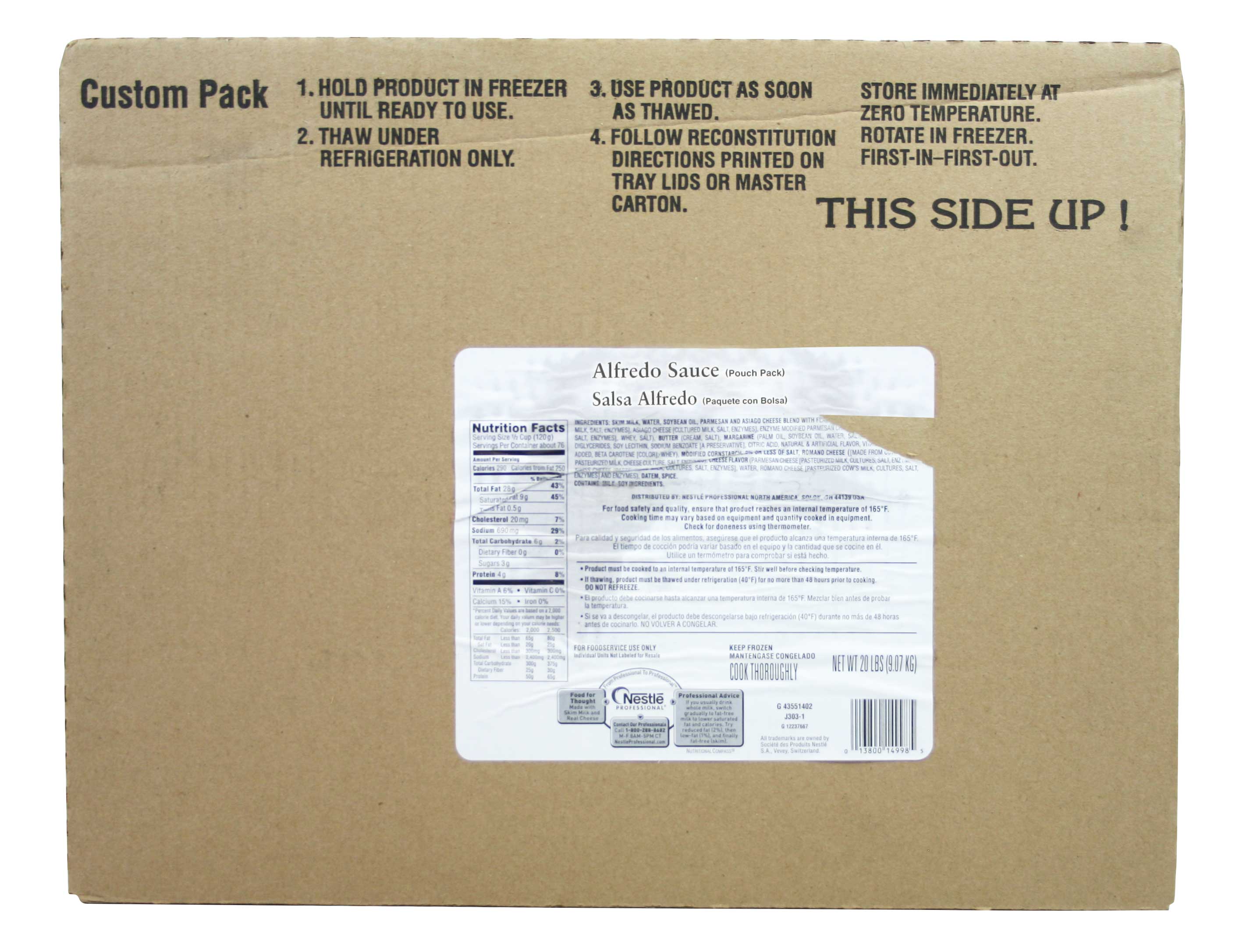 Non-exclusive Alfredo Sauce, 80 Ounce -- 4 Per Case
