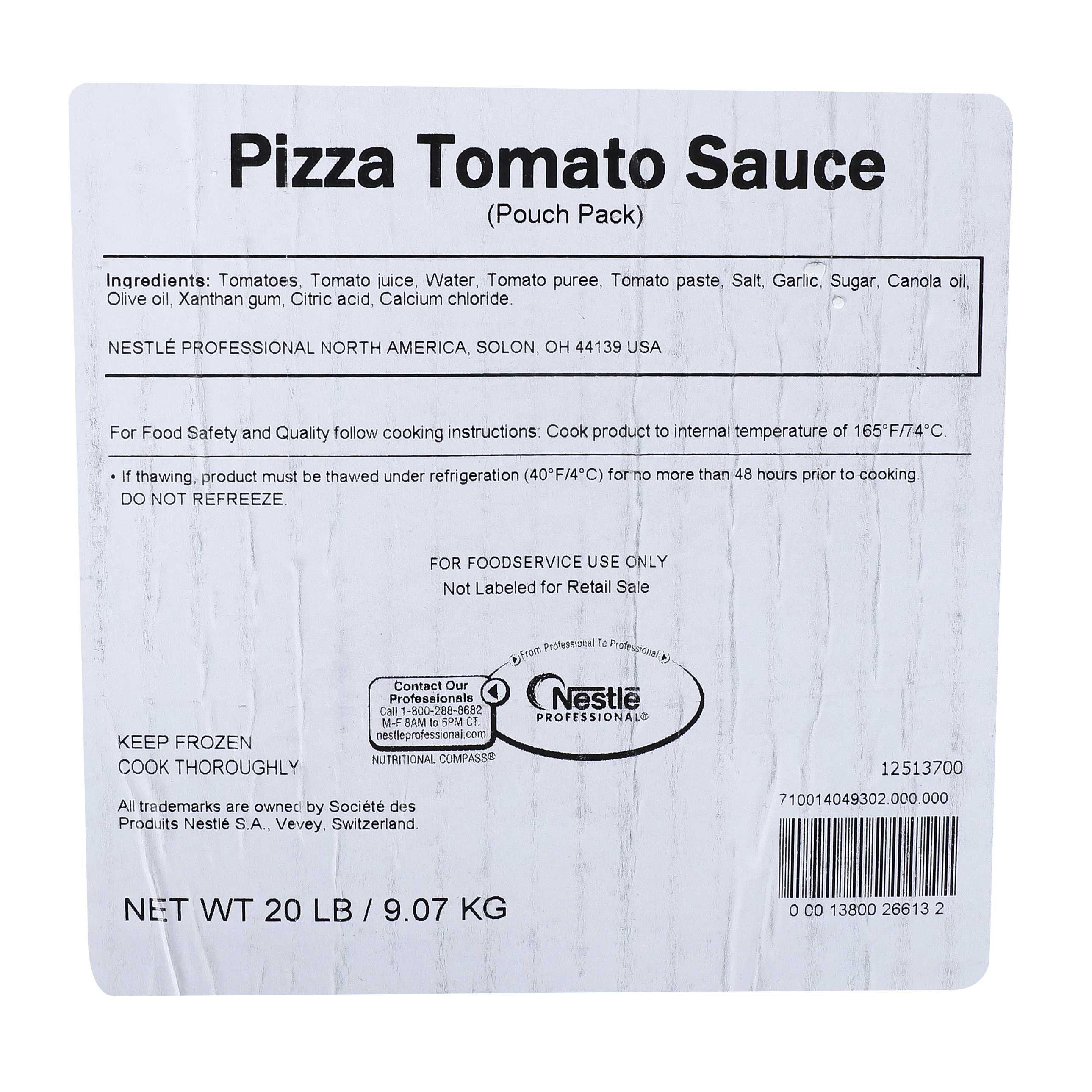Nestle Professional Pizza Tomato Sauce, 80 Ounce -- 4 Per Case