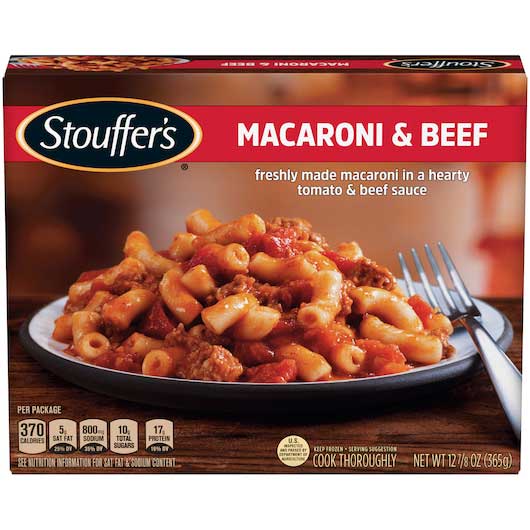 Stouffer's Entree Macaroni And Beef, 12.875 Oz -- 12 Per Case