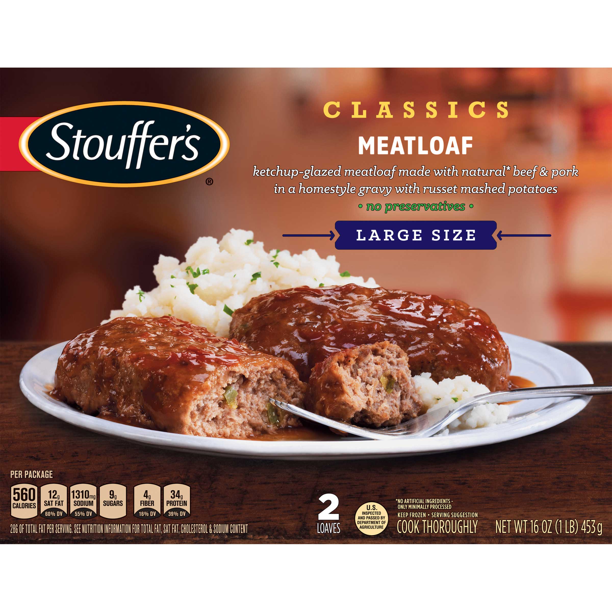 Stouffer's Meatloaf, Entree, 16 Ounce -- 12 Per Case