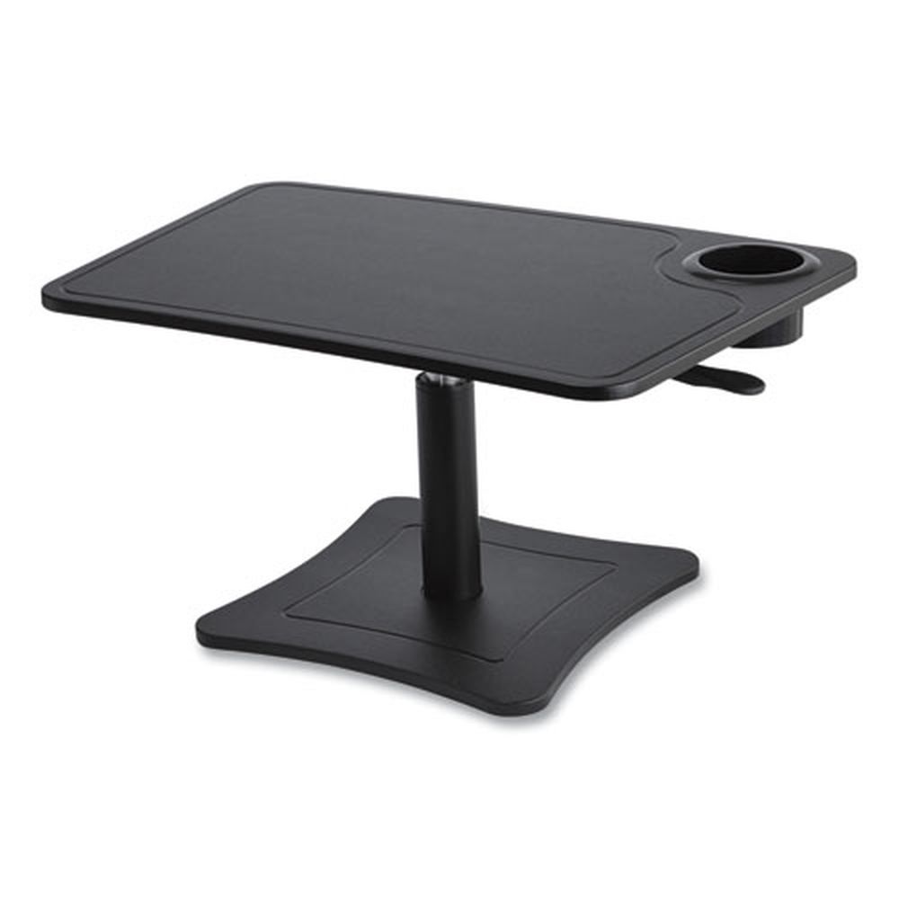 Victor Black High Rise Height Adjustable Laptop Stand With Storage Cup, 20 Pound Capacity
