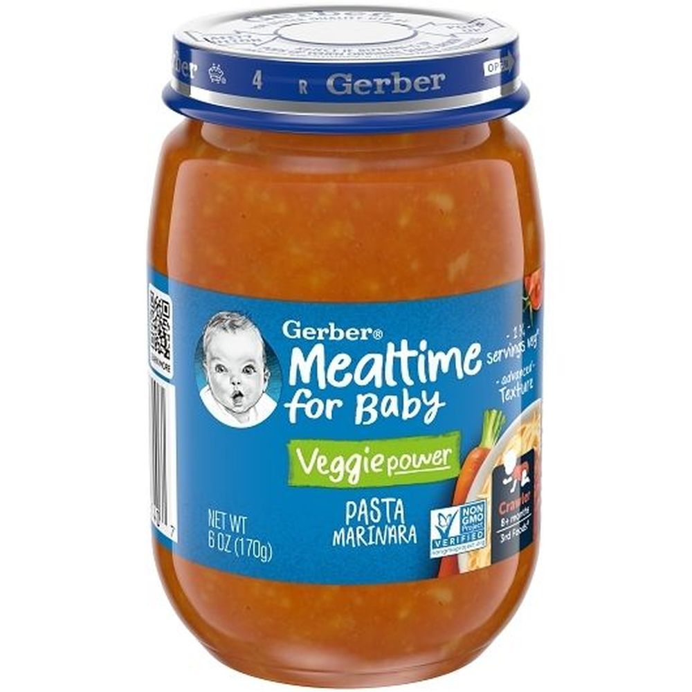 Gerber 3rd Foods Mealtime For Baby Pasta Marinara Puree Baby Food, 6 Ounce -- 12 Per Case