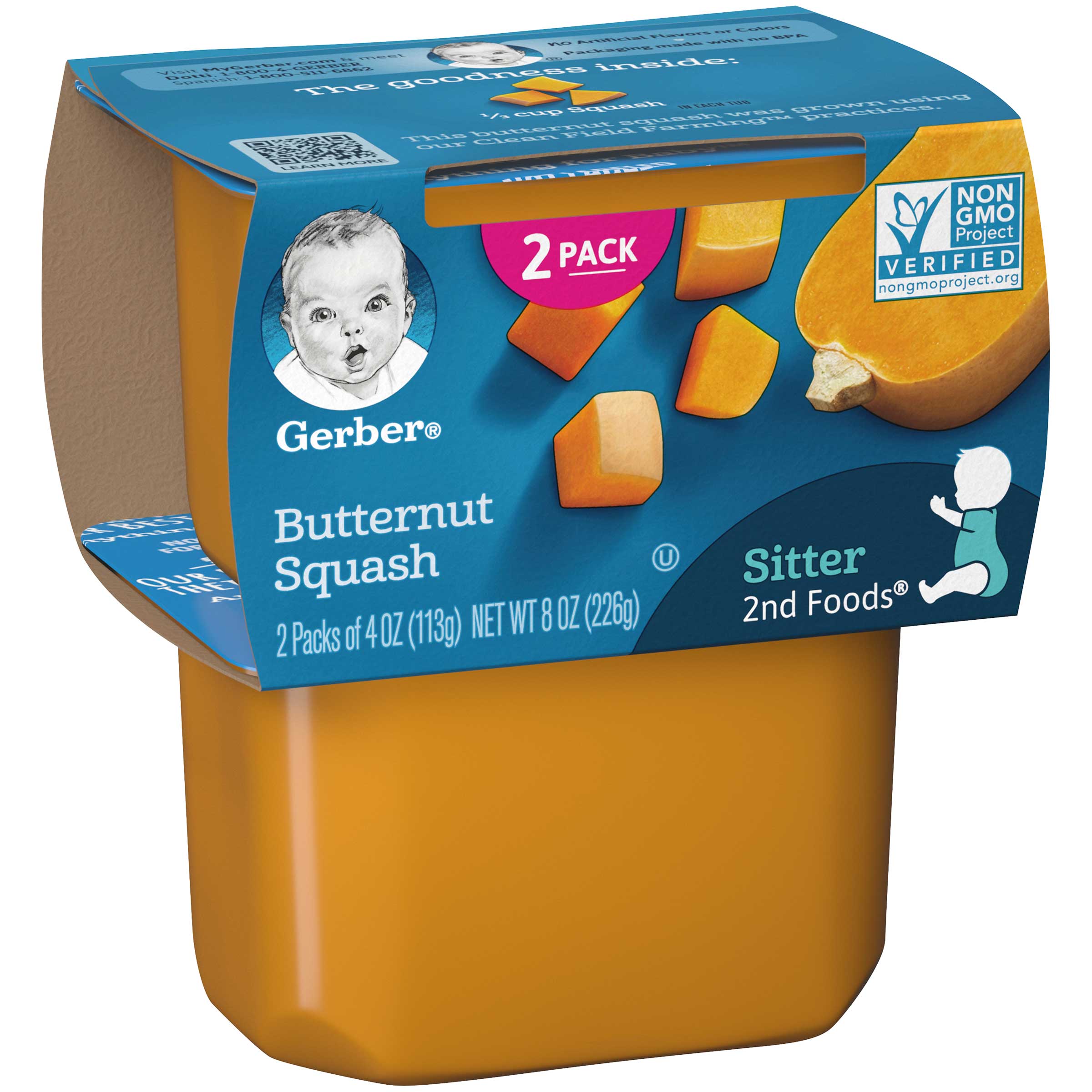 Gerber 2nd Foods Butternut Squash Baby Food, 8 Ounce -- 8 Per Case