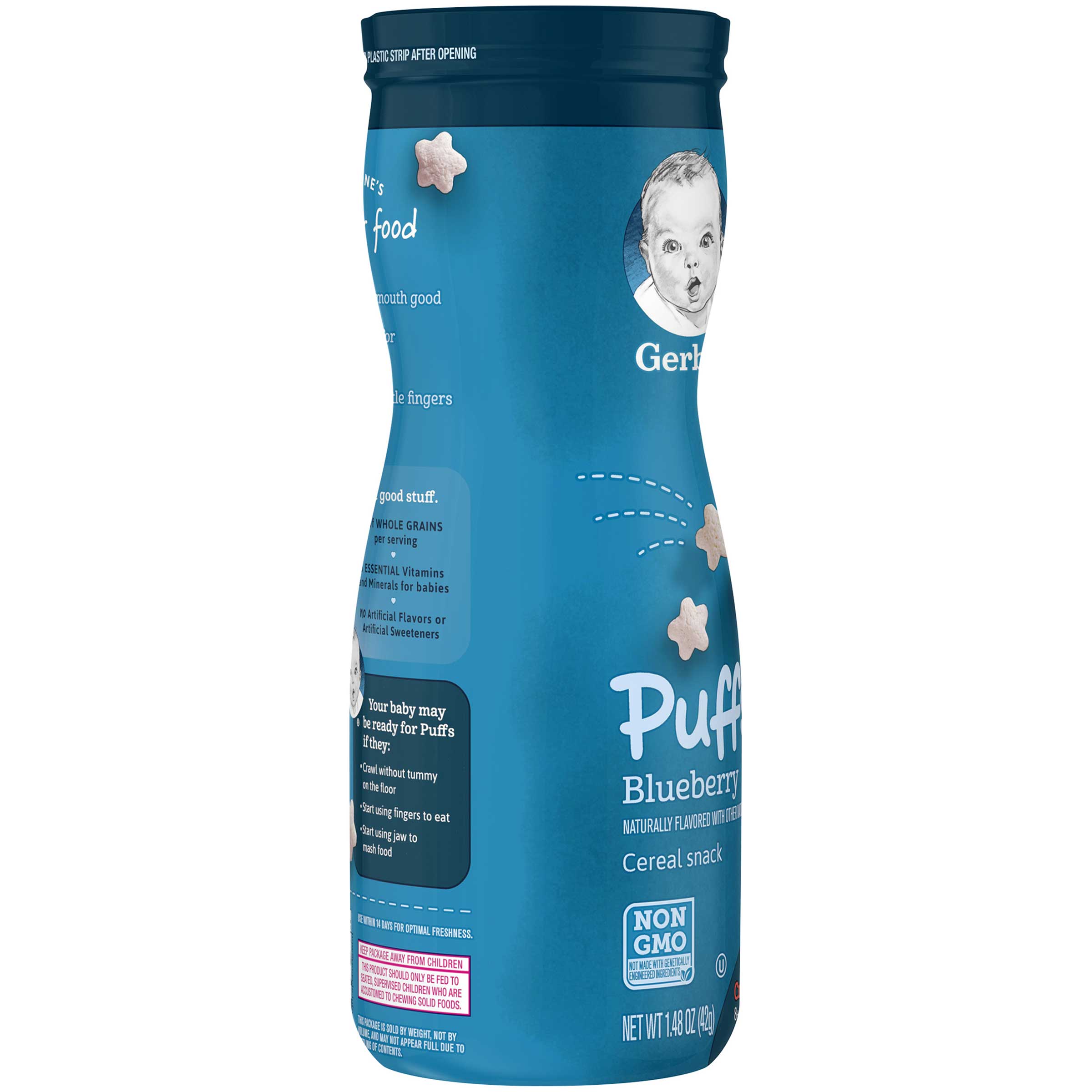 Gerber Puffs Blueberry Baby Snack 1.48 Ounce 6 per case