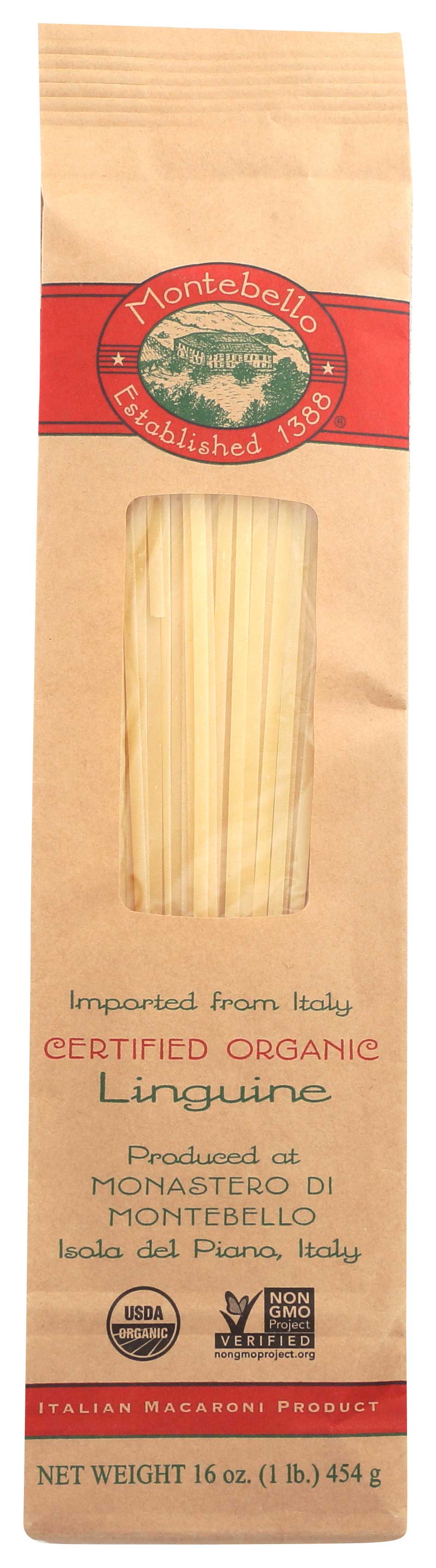 Montebello Organic Linguine Pasta, 1 Pound -- 12 Per Case