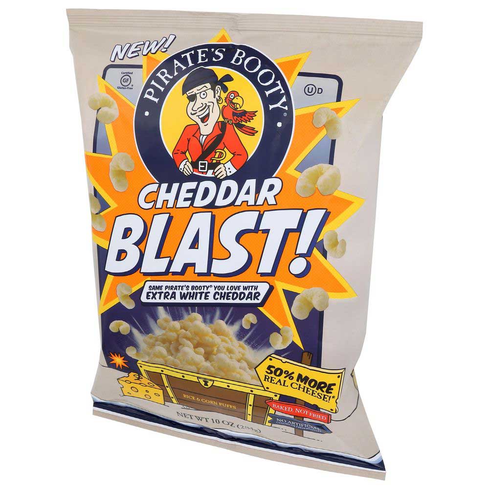 Pirate's Booty Cheddar Blast Rice And Corn Puffs, 10 Ounce -- 6 Per Case