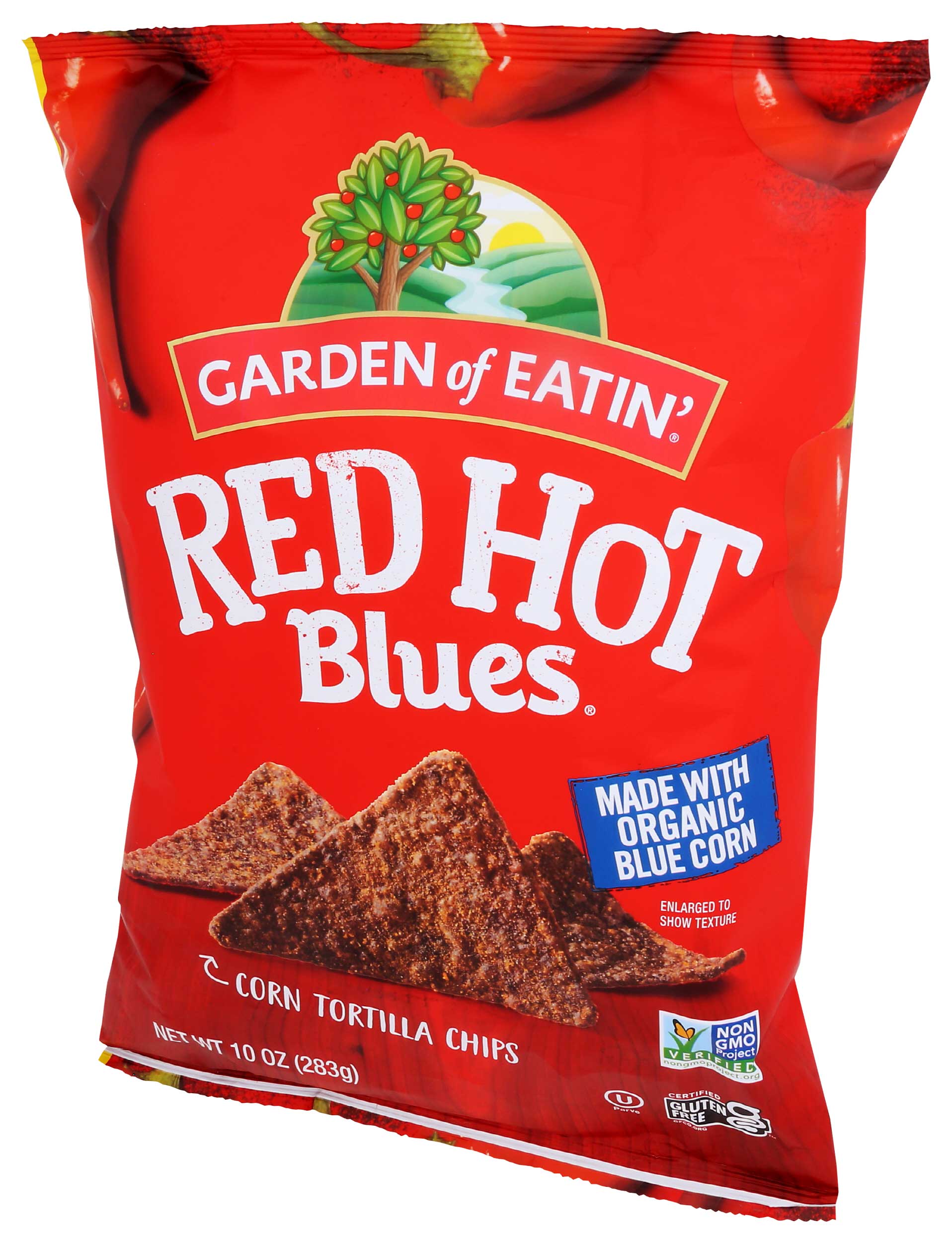 Garden of Eatin Red Hot Blues Organic Blue Corn Tortilla Chips, 10 Ounce -- 12 per case