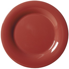 GET Enterprises Diamond Harvest Melamine Cranberry Wide Rim Plate, 6.5 inch -- 48 per case