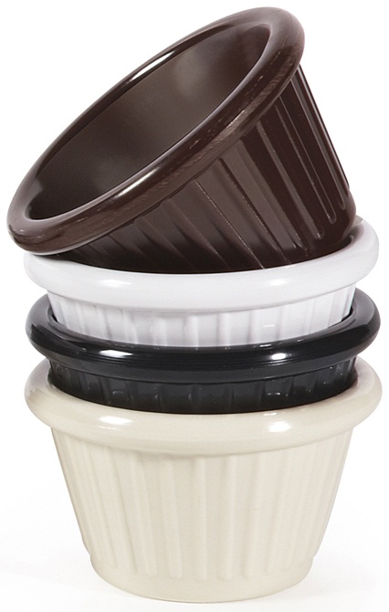 Get Enterprises Melamine Ivory Fluted Ramekin, 1.5 Ounce -- 48 Per Case