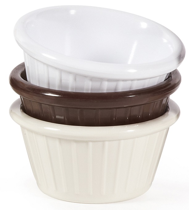 Get Enterprises Melamine Ivory Fluted Ramekin, 2 Ounce -- 48 Per Case