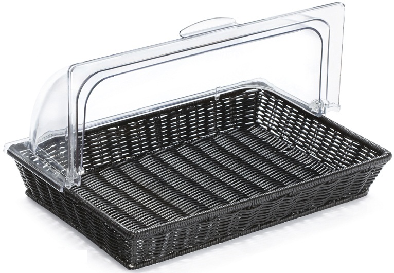 Get Enterprises Polypropylene Black Rectangular Basket, 21 X 12.75 Inch -- 12 Per Case