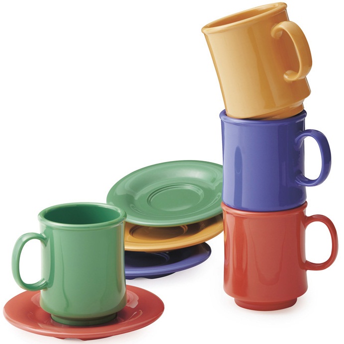 Get Enterprises Tritan Assorted Colors Stacking Mug, 8 Ounce -- 24 Per Case