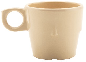 Get Enterprises Supermel Melamine Tan Conic Stacking Cup, 7.5 Ounce -- 48 Per Case