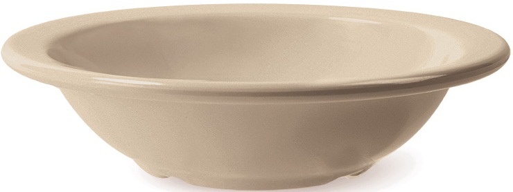 GET Enterprises SuperMel Melamine Tan Rimmed Bowl, 10 Ounce -- 48 per case