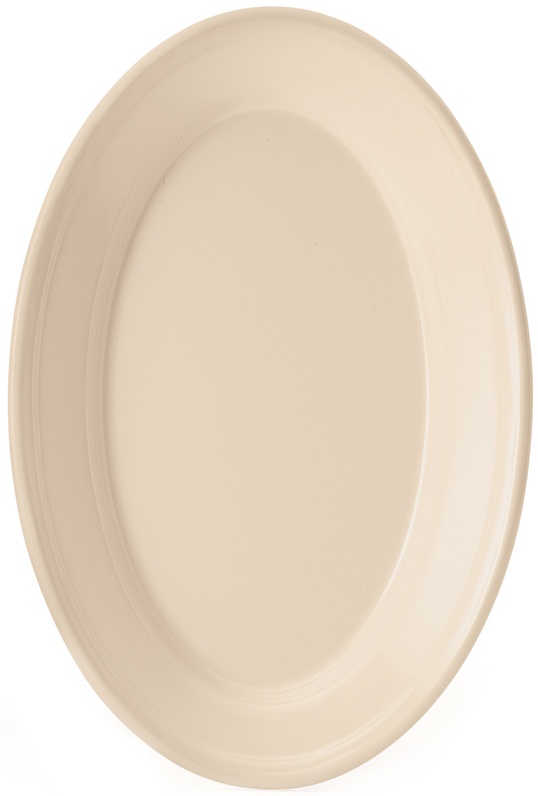 GET Enterprises SuperMel Melamine Tan Oval Platter, 9.25 x 6.25 inch -- 24 per case