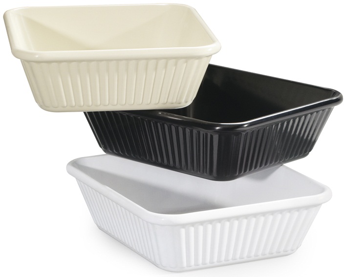 Get Enterprises Melamine Black Casserole Dish, 3 Quart -- 3 Per Case