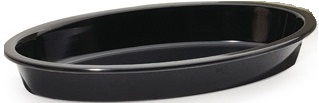 Get Enterprises Melamine Black Oval Casserole Dish, 1.5 Quart -- 6 Per Case