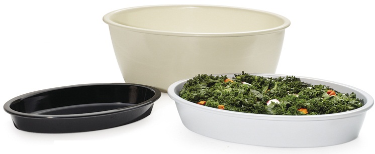 Get Enterprises Melamine White Oval Casserole Dish, 9 Quart -- 3 Per Case