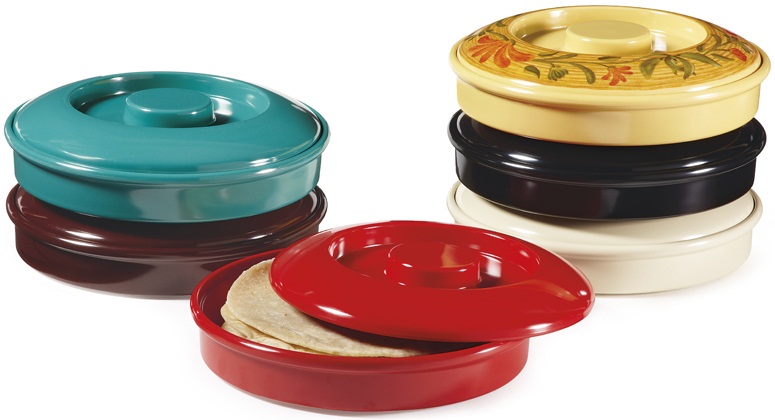 Get Enterprises Red Tortilla Server With Lid, 7.75 Inch -- 24 Per Case