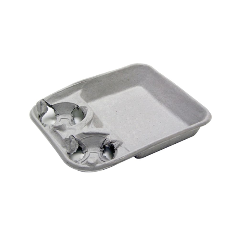 Earthchoice Carry Safe Pulp 2 Cup Carry Out Tray, 24 Ounce Capacity -- 200 Per Case