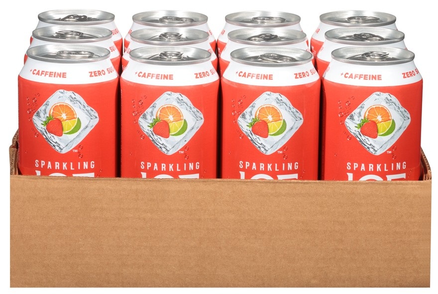 Sparkling Ice Caffeine Strawberry Citrus Sparkling Water, 16