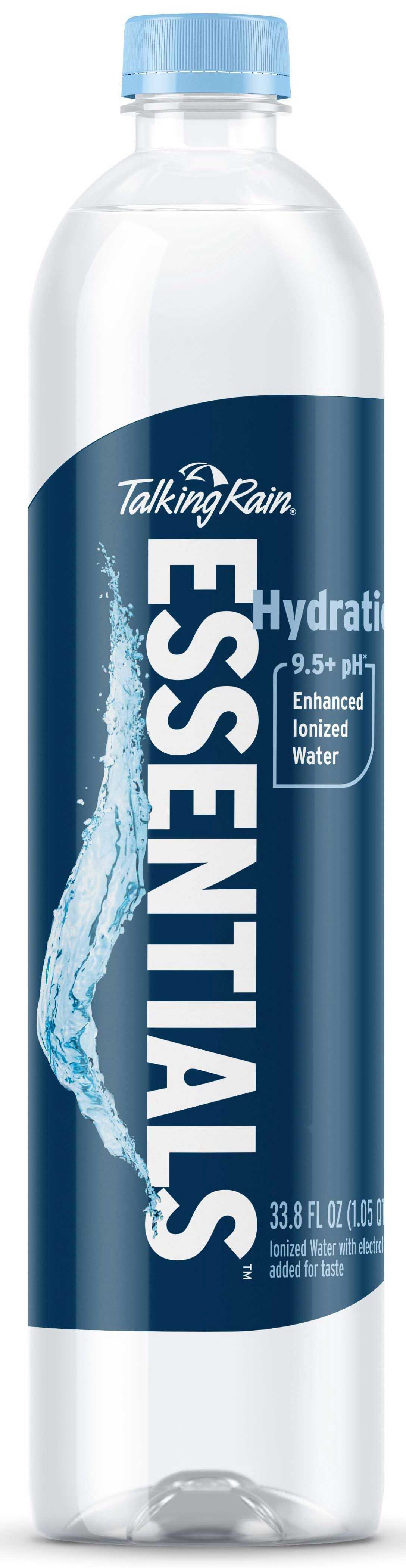 Talking Rain Essentials Hydration Enhanced Ionized Water, 33.8