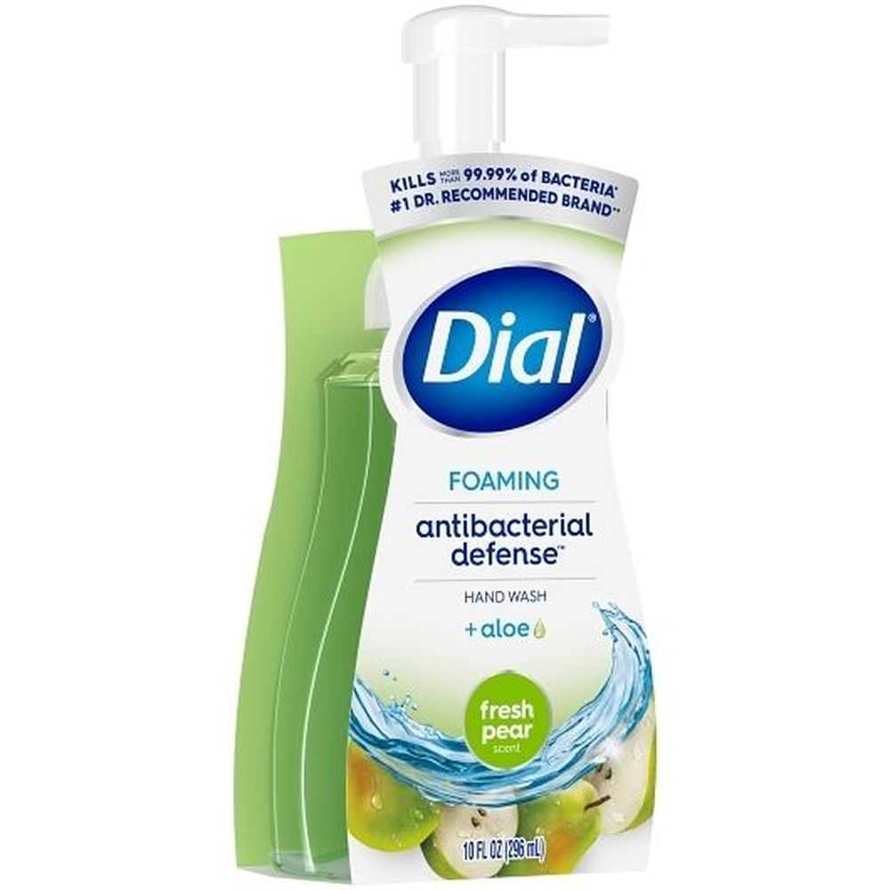Dial Antibacterial Defense Fresh Pear Foaming Hand Wash, 10 Fluid Ounce -- 8 Per Case