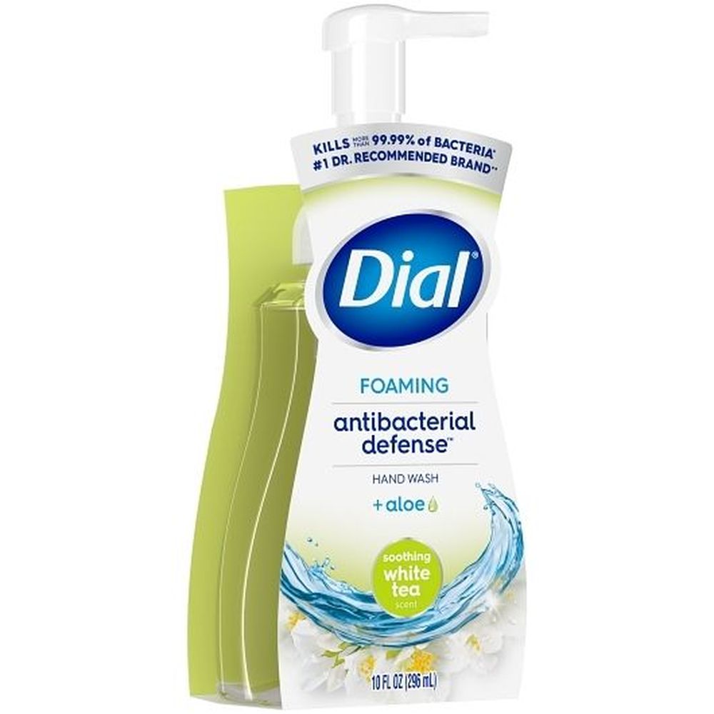 Dial Antibacterial Defense Soothing White Tea Foaming Hand Wash, 10 Fluid Ounce -- 8 Per Case