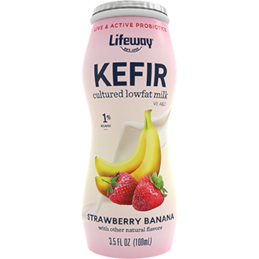 Kefir Sample Collection Lifeway Low Fat Strawberry Banana Kefir, 3.5 Fluid Ounce -- 24 per case