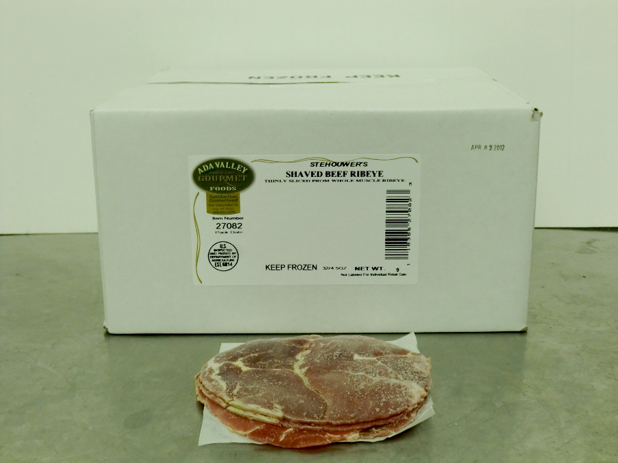 Ada Valley Shaved Beef Ribeye, 3 Ounce -- 48 Per Case