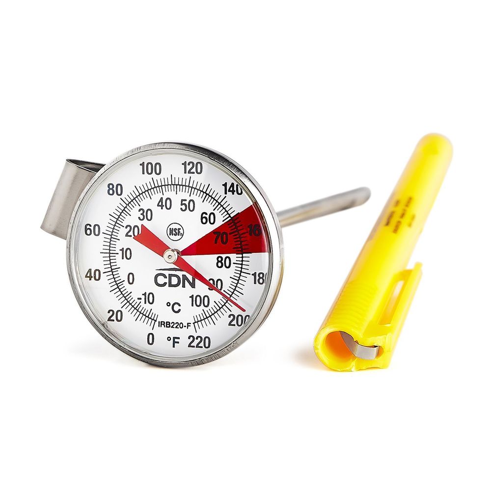CDN Beverage & Frothing Thermometer - 5” Stem