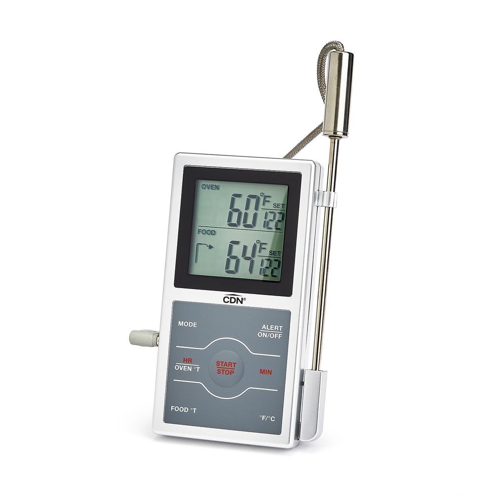 CDN Dual-Sensing Probe Thermometer/Timer - Silver