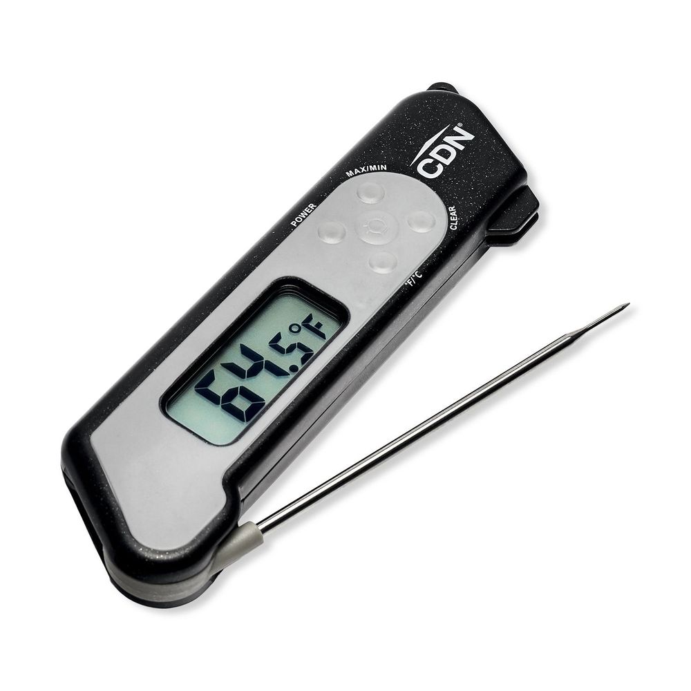 CDN Folding Thermocouple Thermometer - Black