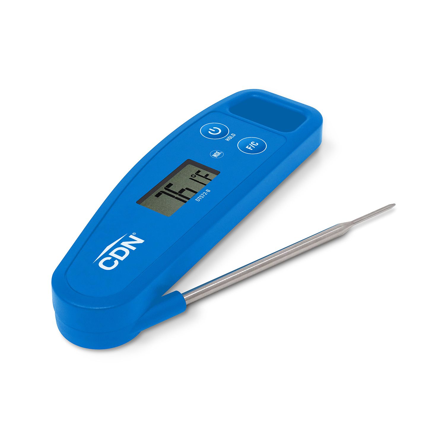 Cdn Blue Digital Folding Thermometer, 1.57 Inch Width X 5.08 Inch Length X 0.67 Inch Depth