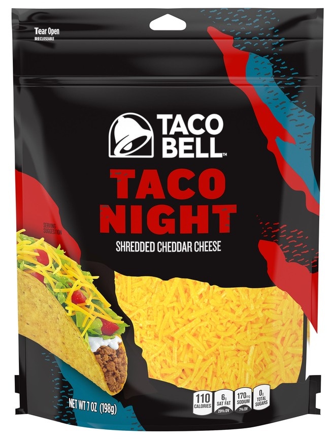 【おトク】 Shredded Night Taco Bell Taco Cheddar Case Cheese U.S., Millet And Flour