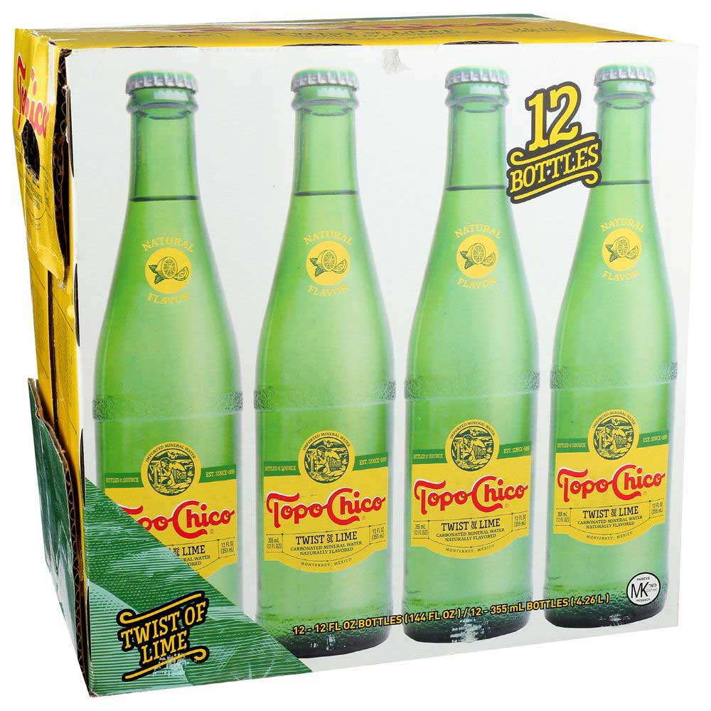 Topo Chico Twist Of Lime Sparkling Mineral Water, 12 Fluid Ounce -- 12 Per Case